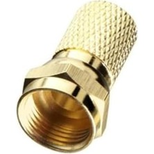 Ahl Shop 5 Adet F Konnektör Gold Uydu Anten Kablosu Ucu Jakı