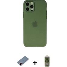 Marsilyan™- iPhone 12 Pro Max Kılıf Atlas Minimal Prime - Siyah Joko Magic 5d Hayalet Cam + Metal Kamera Lens Koruma Cam - Kı