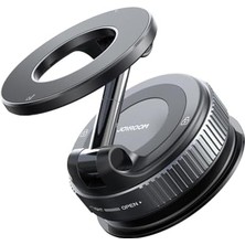 Ahl Shop Magsafe Car Mount, Vacuum Car Phone Mount With Strong Magnet, 360° Metal Strut Suction Cup Phone Mount For iPhone 17 Pro Max/16 15 14 13 12 Series& Android Magsafe Case, Black Siyah Standart