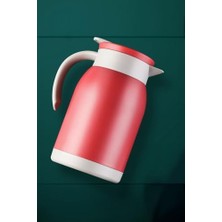 Ahl Shop 304 Çelik 1,2 L Çift Katmanlı Kırmızı Vakumlu Kamp Piknik Çay Termos CIN555KR