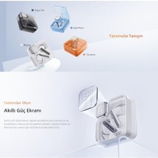 Ahl Shop Qcy T31 Melobuds Neo Enc 4 Mikrofon Dijital Güç Göstergesi Bluetooth 5.3 Kablosuz Kulaklık Mavi