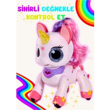 Boratila Toys Şarjlı Akıllı Unicorn: Sihirli Değnek Kumandalı, Müzikli, Sensörlü Interaktif Eğitici Oyuncak