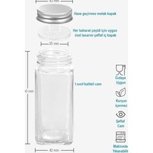 Ahl Shop 12'li Gümüş Katlı Stantlı Baharatlık Seti