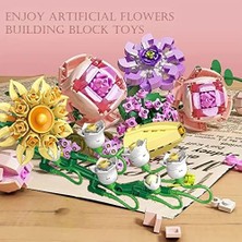 Ahl Shop Ranedo Çiçek Buketi Yapım Seti, Tuğla Yapım Seti, Yapay Çiçekler, Her Yaş Için 534 Parça Botanik Koleksiyonu, Kendin Yap Eşsiz Çiçek Ev Dekorasyonu, Hediyeler