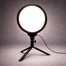 Ahl Shop Halka Işık 8.4 Inç (21.5cm) 180CM Kablolu Stüdyo Işığı Ürün ve Görsel Fotoğraflama Işığı Fotoğraf Makinesi Kamera Youtuber Twich Ring Light Yayıncı Işığı (HP260 8.4inç Siyah)