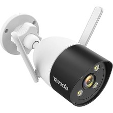 Ahl Shop Tenda Güvenlik Kamerası Dış Wlan, 1080P Ip Kamera, 30 M Tam Renkli Gece Görüşü, Iki Yönlü Ses, Alarm Bildirimi, Kişi Tanıma ve Hareket Algılama, IP66, Sd Kart ve Bulut ve Nvr Bellek, Ct3