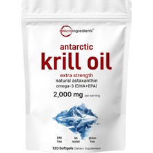 Micro Ingredients Antartic Krill Oil Astaxanthin & Omega -3 ( Dha + Epa ) 2,000 Mg 240 Softgels