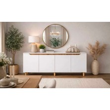 Pema Home %100 Mdf Konsol Çok Amaçlı Dolap Vitrin