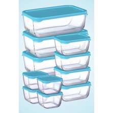 Empressco Mavi Kapaklı Snowbox Saklama Kabı Takımı 11 Parça, Pratik ve Şık Organizer