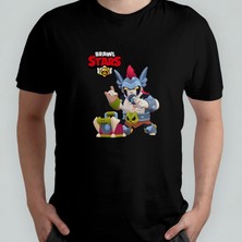 Pixxa Brawl Stars Damian Unisex %100 Pamuklu Bisiklet Yaka T-Shirt Model 1