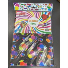 Trix Class Desenli Keçe 20X30 cm 2mm Futbol Topu Desenli 10 Adet T-711 El Sanatları Keçe Kumaş
