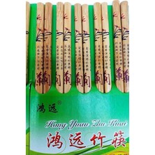 Ahl Shop Bambu Organik Chopstick Yemek Çubuğu Haşi 10 Çift Uzak Doğu Japon Tip