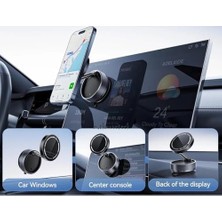 Ahl Shop K10A Katlanabilir 360 Derece Her Yöne Dönebilir Vacum Magnetic Araç Tutucu Telefon Standı Kilitli Vakum ve 5 kg Taşıma Kapasiteli Mıknatıs Ile Hem Şık ve Kaliteli Hem De Sağlam ve Çok Güçlü