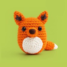 Ahl Shop The Gookie Örgü Seti, Turuncu Tilki Amigurumi, Başlangıç Seviyesi Tığ Işi Kiti, Öğretici Video ve Malzemeler Dahil