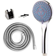 Ahl Shop Single El Duşu Başlığı - 150 cm Örgülü Duş Spirali Hortumu (2'li Set)