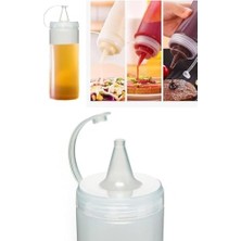 Ahl Shop 2 Adet Sos Şişesi 700 ml Plastik Yağlık Sirkelik Ketçap Mayonez Sızdırmaz Sosluk Yağdanlık,bpa Içermez (Şeffaf)