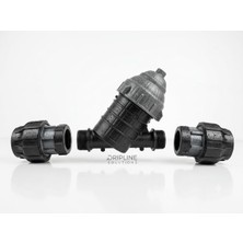 Cegel Ziraat Damlama Sulama Filtresi 20 mm (1/2") Y Tipi + 2 Adet Maşon Bağlantı Seti