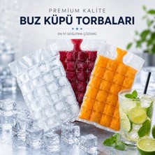 Ahl Shop Buz Küpü Torbası - Pratik Doldurulabilir Buz Yapma Poşeti Sızdırmaz Tek Kullanımlık Buz Küpleri Soğuk Kompres Içecek Soğutma Hızlı ve Hijyenik Çözüm Ev Piknik Kamp Parti Plaj Ofis (20)