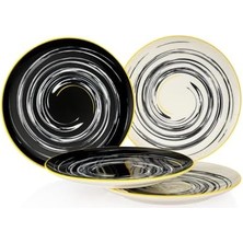 Ahl Shop Mixed 4 Lü Pasta Tabağı-Çok Renkli