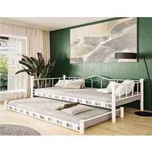 TEKNOR Argimo Kamelya Yavrulu Daybed Sedir Karyola Beyaz