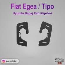 AutoPit 3D Fiat Egea Uyumlu Bagaj Rafı Klipsleri (2 Adet)