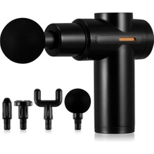 Tastech 4 Masaj Başlıklı Masaj Tabancası 6 Seviyeli 3800RPM Titreşimli Type-C Şarjlı Taşınabilir Profesyonel