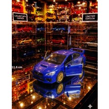 Oyuncak Sahili Subaru Impreza Wrx Sti Model 1.36 Diecast 11.6cm Metal Araba Kapılar Açılır Orjnal Impreza Çekbırak Mavi