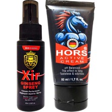 Bezos Xir 3xeffect Spray 50 ml + Hors Active Cream 50 ml / Erkek Özel Yer Zaman Katılık ve Ebat Seti
