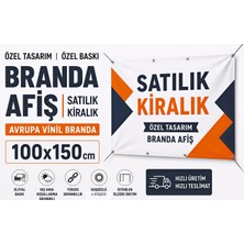 Çetintaşlar Reklam Satılık Kiralık Branda Afiş | Vinil Baskı | 100x150cm Grafik Tasarıma Özel Dış Mekan Reklam Afişi