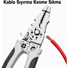 Multizone Kablo Soyma Pensesi Elektrikçi Pensesi 8'i 1 Arada Kablo Kesme Terminal Sıkma Çok Amaçlı Pense