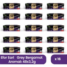Efor Çay Efor Bergamot Aromalı Demlik Poşet Siyah Çay 3,2 gr x 48 Adet - 16\'lı Koli