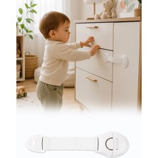 Omilife Çocuk Güvenlik Kilidi Yapışkanlı Dolap Çekmece Pencere Emniyet Kilidi Bebek Güvenlik Kilidi