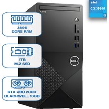 Dell Vostro 3030 N6004VDT3030MTU I5 14400 32GB Ddr5 1tb M.2 SSD Rtx Pro 2000 Blackwell 16GB W11P Desktop
