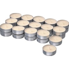 Ikea Glanslınd Kokulu Tealight Mum, Bej, 3.5 Saat, 30 Adet, Dumanlı Vanilya ve Karamel