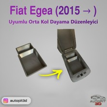 AutoPit 3D Fiat Egea (2015 → ) Uyumlu Orta Kol Dayama Düzenleyici