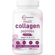 Micro Ingredients Multi Collagen Peptides Complex 8\' In 1 240 Capsules