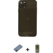 Marsilyan™- iPhone 11 Pro Kılıf Ahenk Doku - Siyah Joko Magic 5d Hayalet Cam + Shine Kamera Lens Koruma Cam - Gı