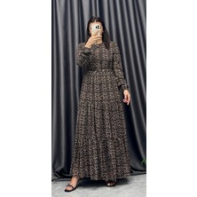 Nisum Moda Oval Yaka Şifon Elbise