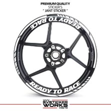 Sv Sticker Works Ktm Duke Jant Sticker Iç Dış Ready To Race Yazılı Etiket Sticker Modeli