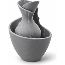 Tigea Accessories 3D Baski Tigea Vazo 15CM Gri