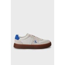 Calvin Klein Logolu Süet Detaylı Sneaker Ayakkabı YM0YM013950IO Erkek Ayakkabı YM0YM01395 0ıo