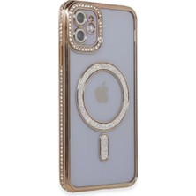 Sepetopia Apple iPhone 11 Kılıf Joke Simli Magneticsafe Kılıf - Gold