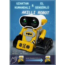 Boratila Toys Uzaktan Kumandalı ve El Sensörlü Akıllı Robot - 360° Hareketli USB Şarjlı Interaktif Oyuncak