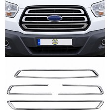 Otokap Universal Ford Transit 2014-2019 Uyumlu Krom Ön Panjur 3 Parça Abs Krom Panjur Çıtası