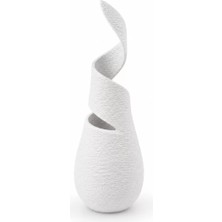 Tigea Accessories Sarmal Beton Dekorati̇f Vazo 3D Beyaz