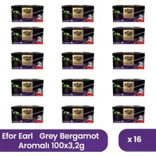 Efor Çay Efor Bergamot Aromalı Demlik Poşet Siyah Çay 3,2 gr x 100 Adet - 16'lı Koli