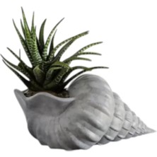 Tigea Accessories Iskandi̇nav Deni̇z Kabuğu 3D Mermer Desenli̇ Vazo 20 cm