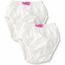 Poopes 2'li Alıştırma Külodu Dış %100 Polyester Iç %33 Polyester %67 Pamuk Düz Renk 2-3-4 Beden