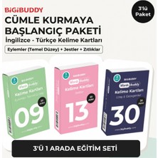 Bigibuddy  Wordsbuddy Türkçe Ingilizce Kelime Kartları Cümle Kurmaya Başlangıç 90 Kart 3’lü Set (Bigione Cihaz Hariç)