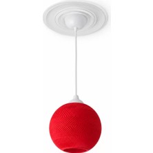 Tigea Accessories Sarkıt Avi̇ze Çocuk Odası Mutfak Salon Aydınlatması 14 x 15 cm Kırmızı